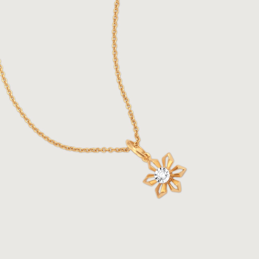 Whimsy Daisy Diamond Pendant,,hi-res image number null