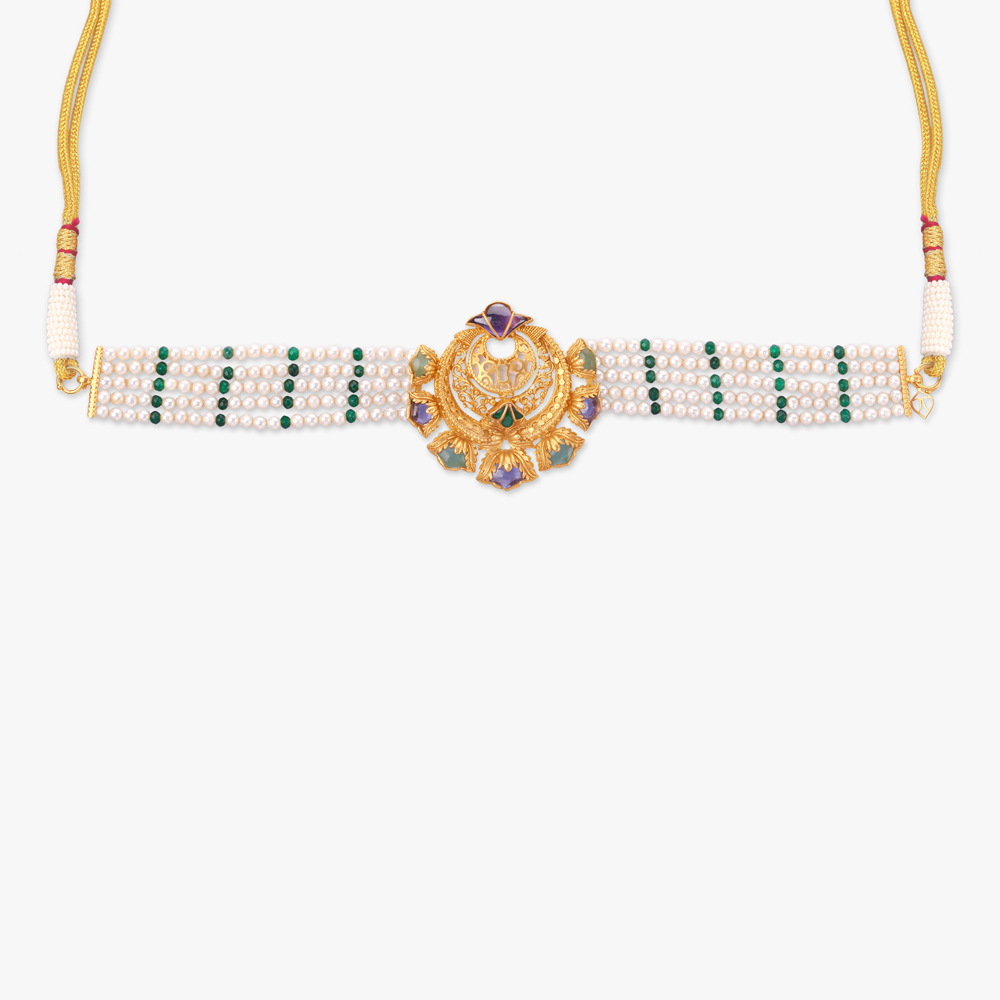Poppy Bloom Gold Necklace Set,,hi-res image number null