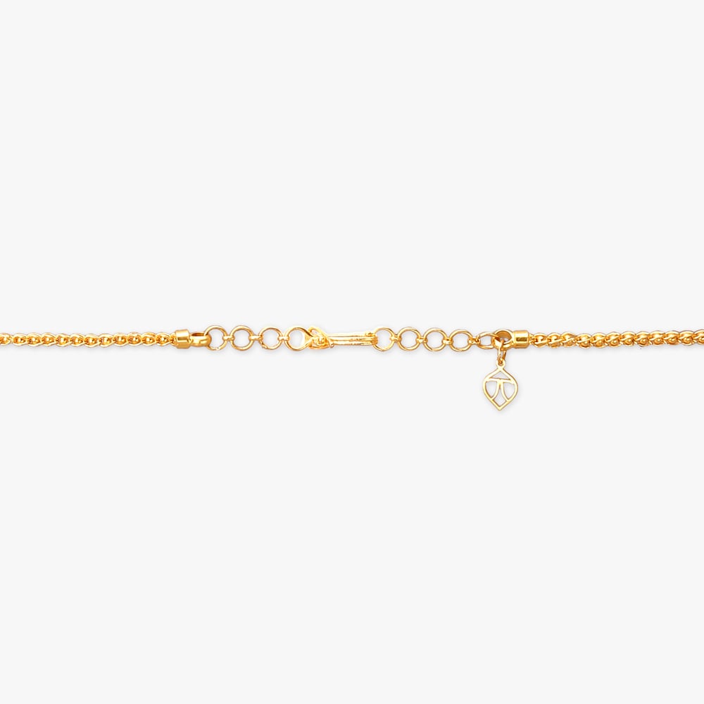 Floral Enamel Gold Necklace Set,,hi-res image number null