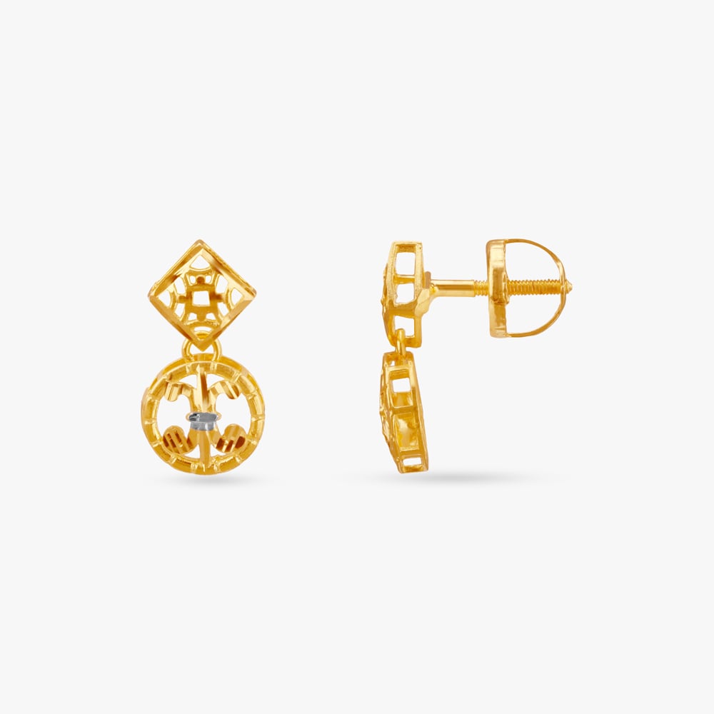 Geometric Disc Gold Necklace Set,,hi-res image number null