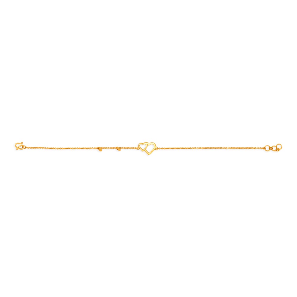 Winsome Dual Heart Gold Bracelet,,hi-res image number null