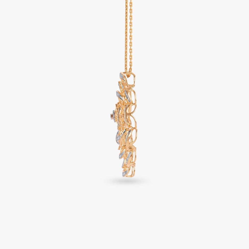 Sculpted Light Diamond Pendant and Earrings set,,hi-res image number null