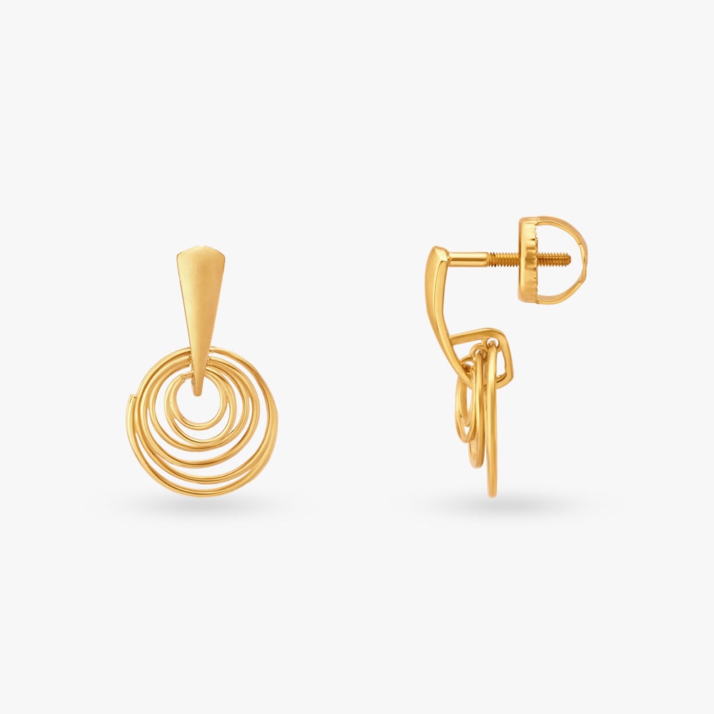 Radiant Gold Drop Earrings,,hi-res image number null