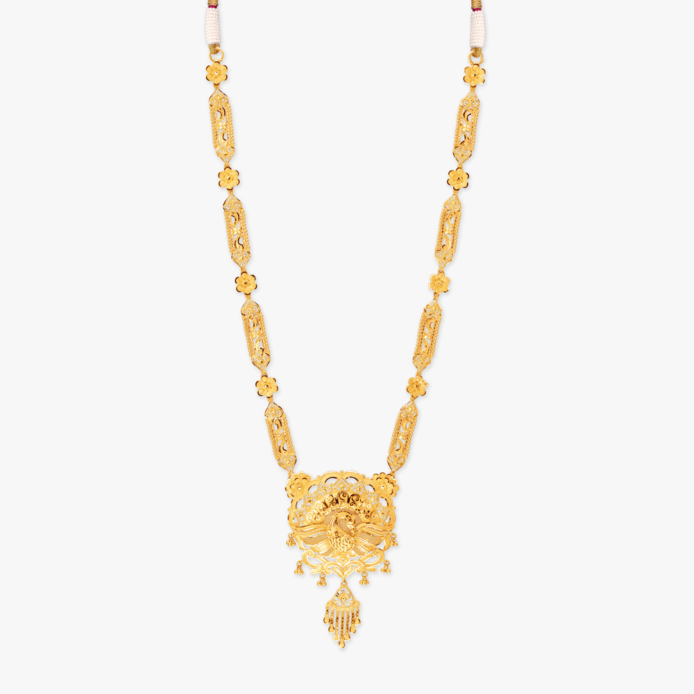Blissful Peacock Gold Jewellery Set,,hi-res image number null