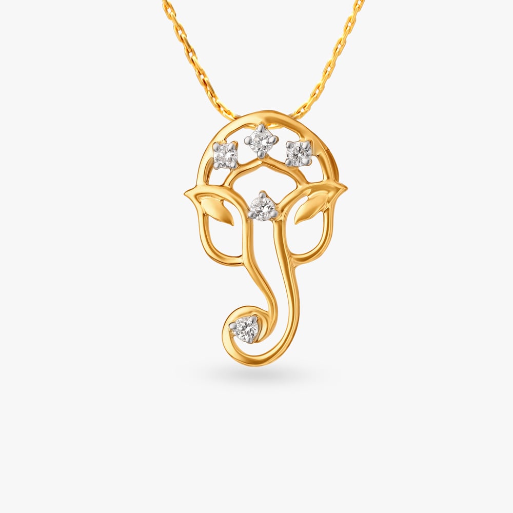Ganapati Diamond Pendant,,hi-res image number null