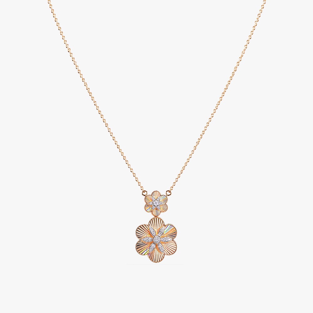 Spectrum Petals Diamond Pendant with Chain,,hi-res image number null
