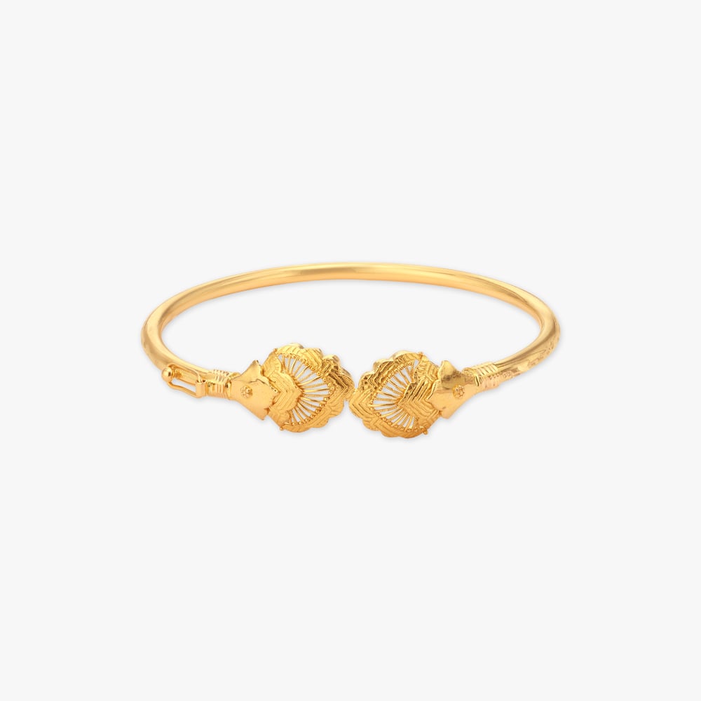 Alpona Charm Loha Gold Bangle,,hi-res image number null