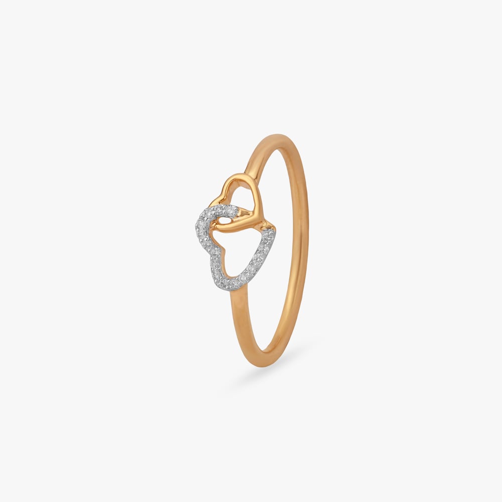

Interlinked Heart Diamond Ring