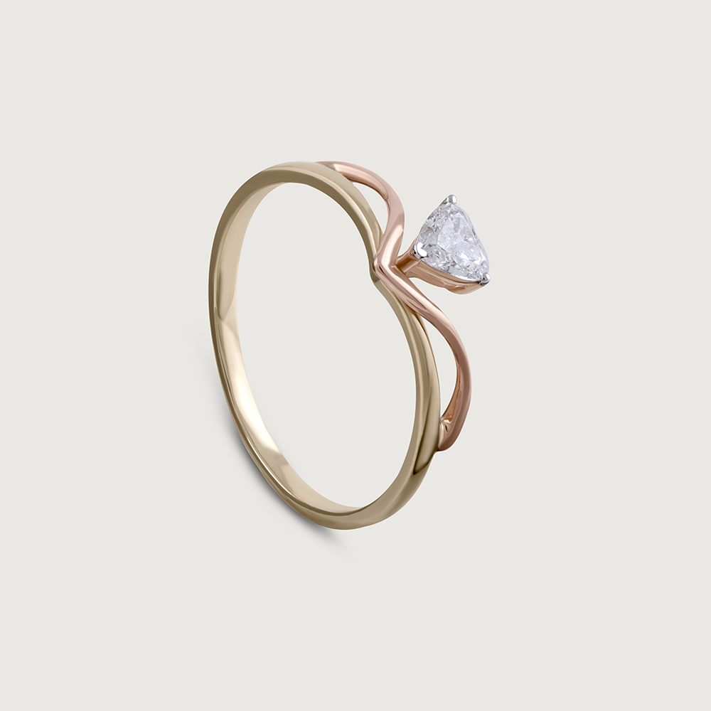 Enchanted Heart 14 kt Gold & Diamond Finger Ring,,hi-res image number null