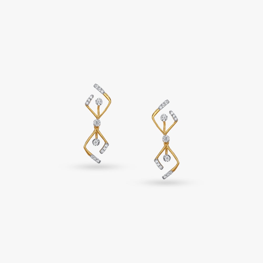 Luminous Angular Diamond Necklace Set,,hi-res image number null