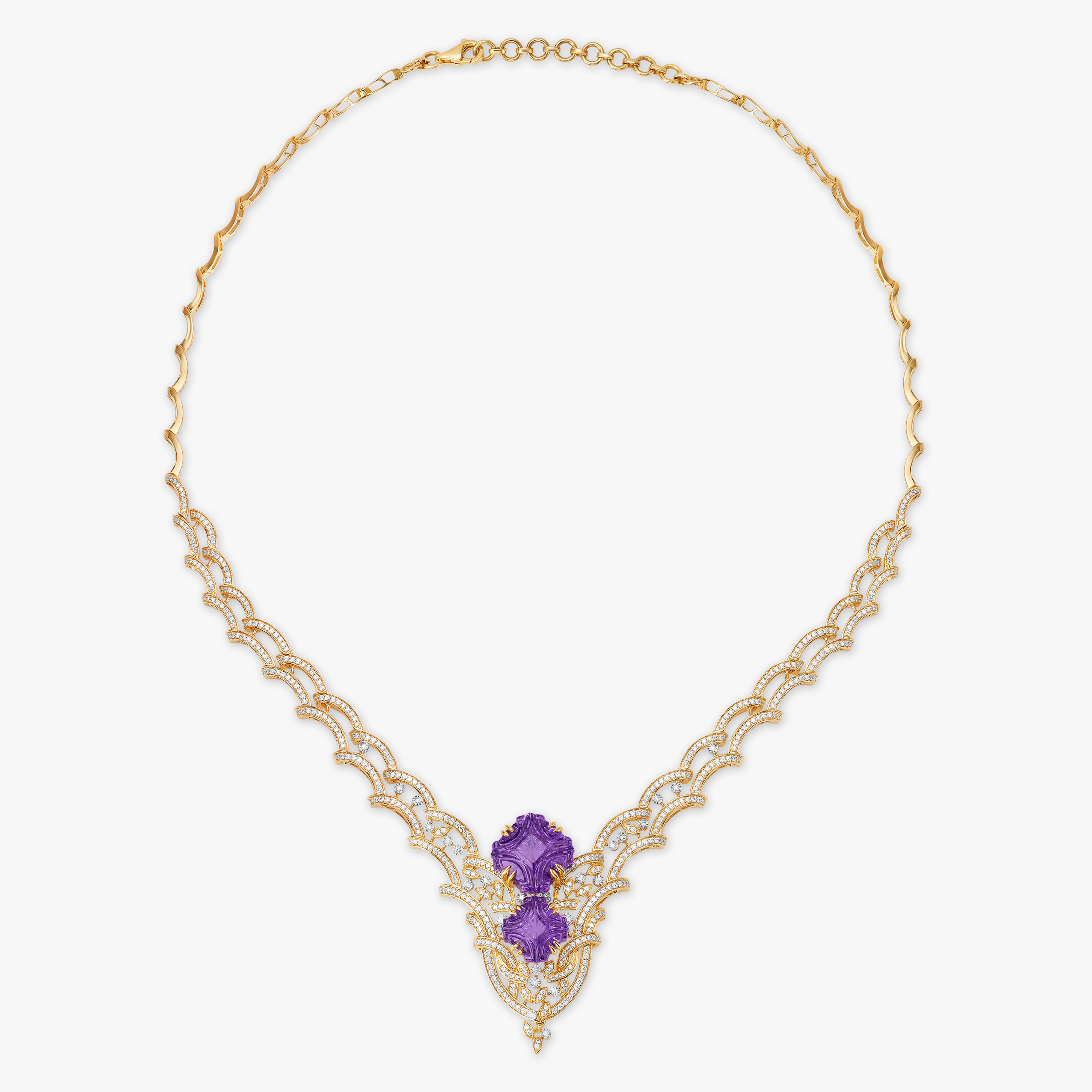 Purple Reverie Diamond Necklace Set,,hi-res image number null