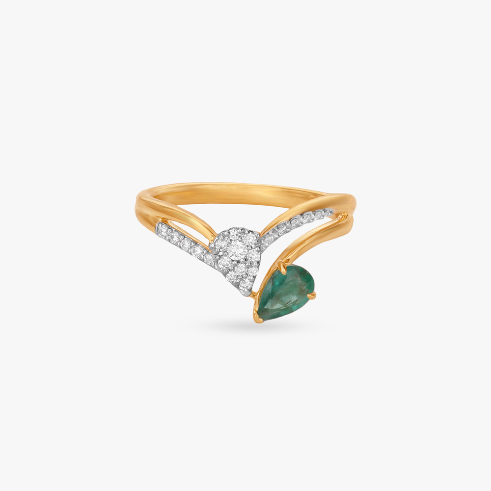 Verdant Glow Diamond Finger Ring,,hi-res image number null