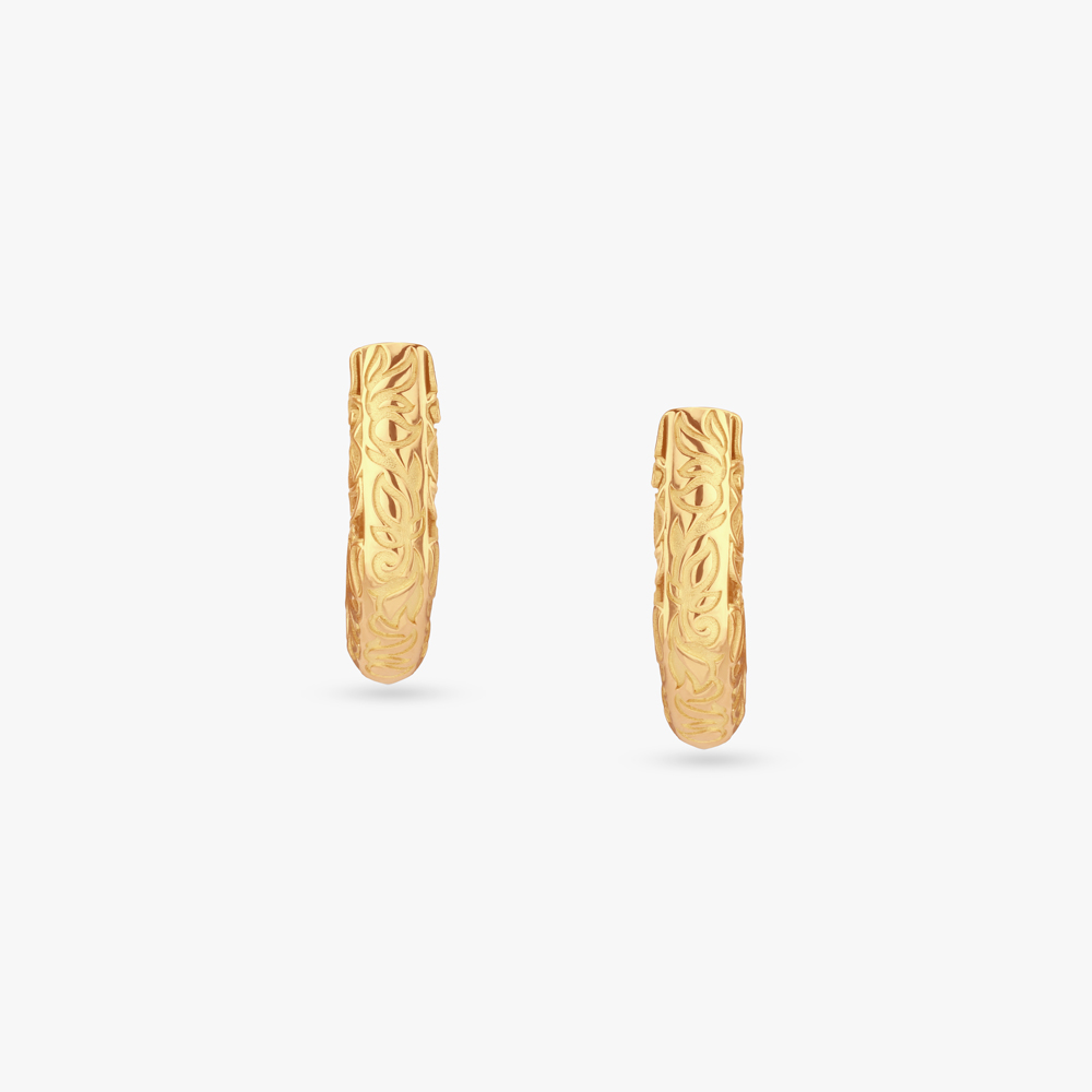 Modern Muse Gold Hoop Earrings,,hi-res image number null