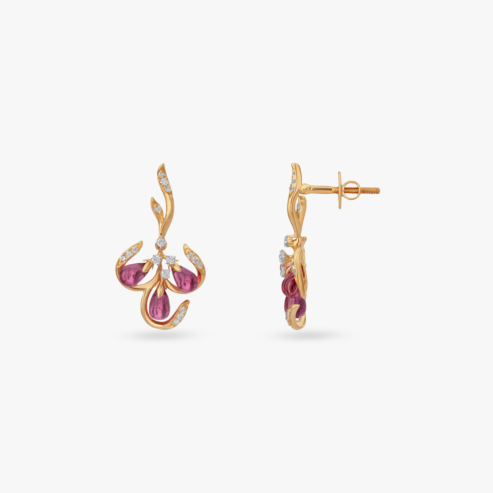 Bloom Trail Diamond Drop Earrings,,hi-res image number null