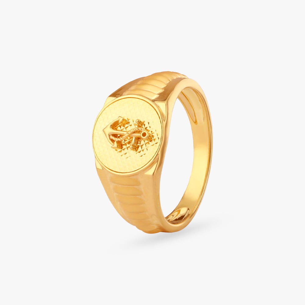 

Anchor Spirit Gold Ring For Men