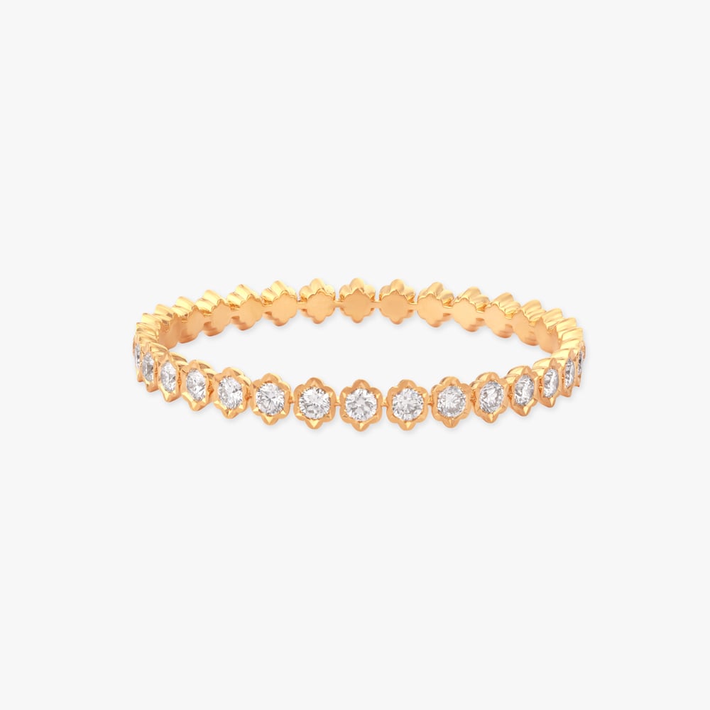 Petal Parade Solitaire Diamond Bangle,,hi-res image number null