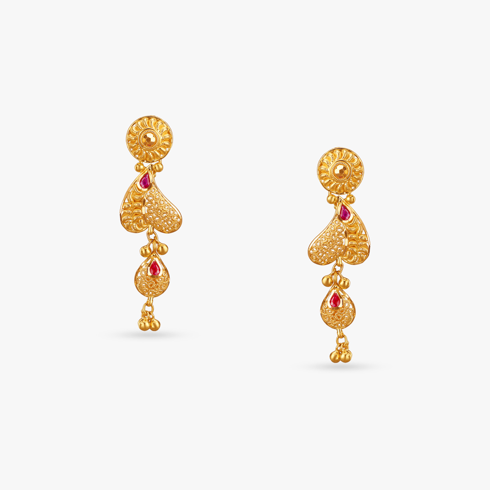 Garland Motif Gold Necklace Set,,hi-res image number null