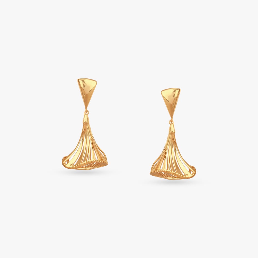 Sculpted Symphony Gold Pendant and Earrings Set,,hi-res image number null