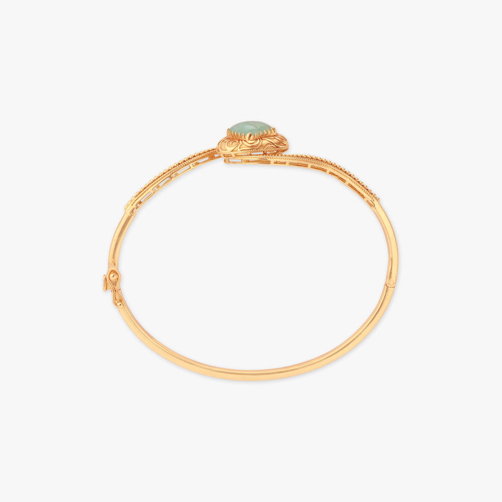 Petal Imprint Gold Bangle,,hi-res image number null
