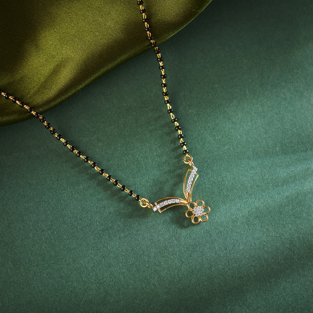 Blooming Lovel Diamond Mangalsutra,,hi-res image number null