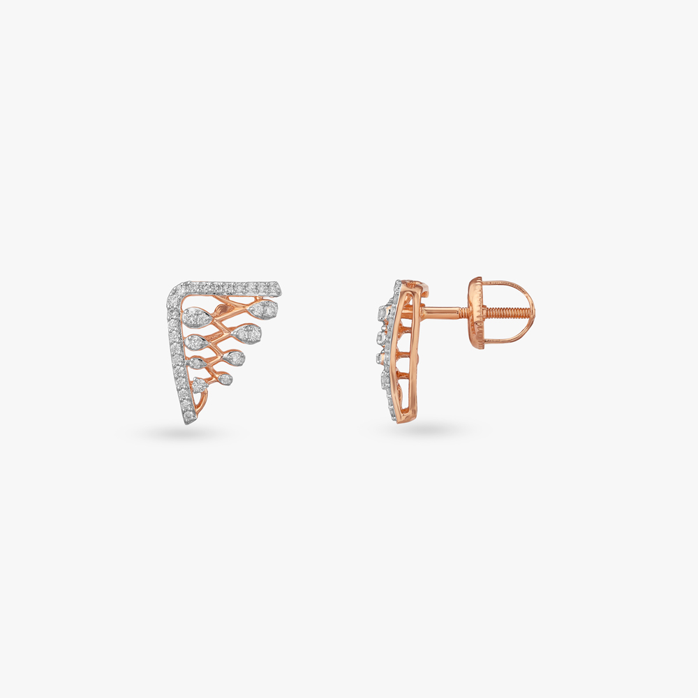Gleaming Arch Diamond Stud Earrings,,hi-res image number null