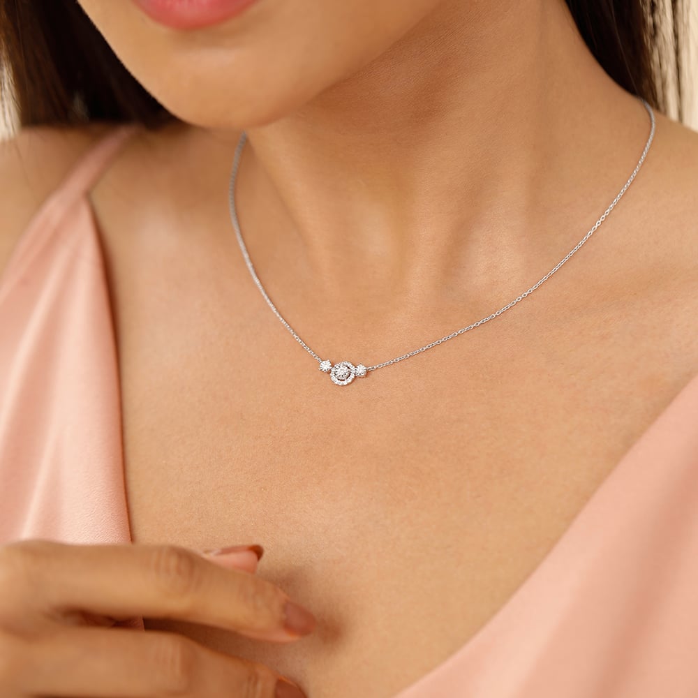 Radiant Trio 18KT Diamond Chain with Pendant,,hi-res image number null
