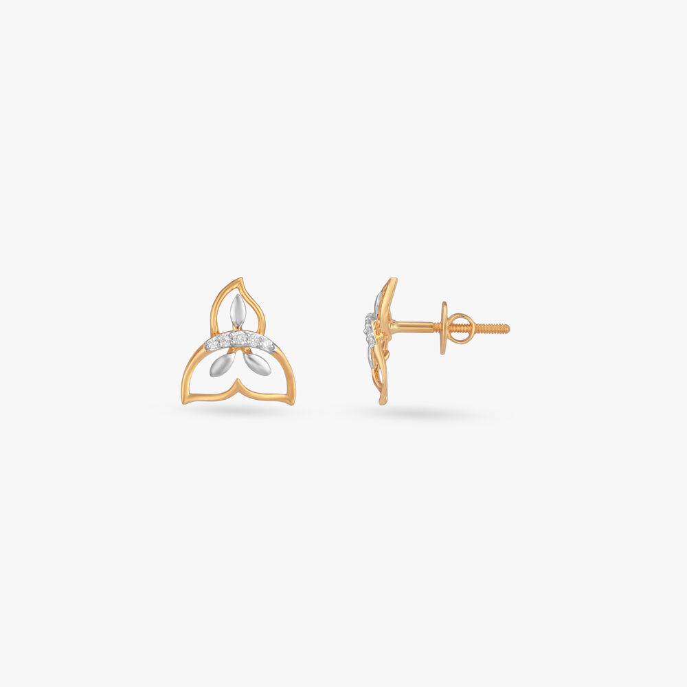 Trinity Flame Diamond Stud Earrings,,hi-res image number null