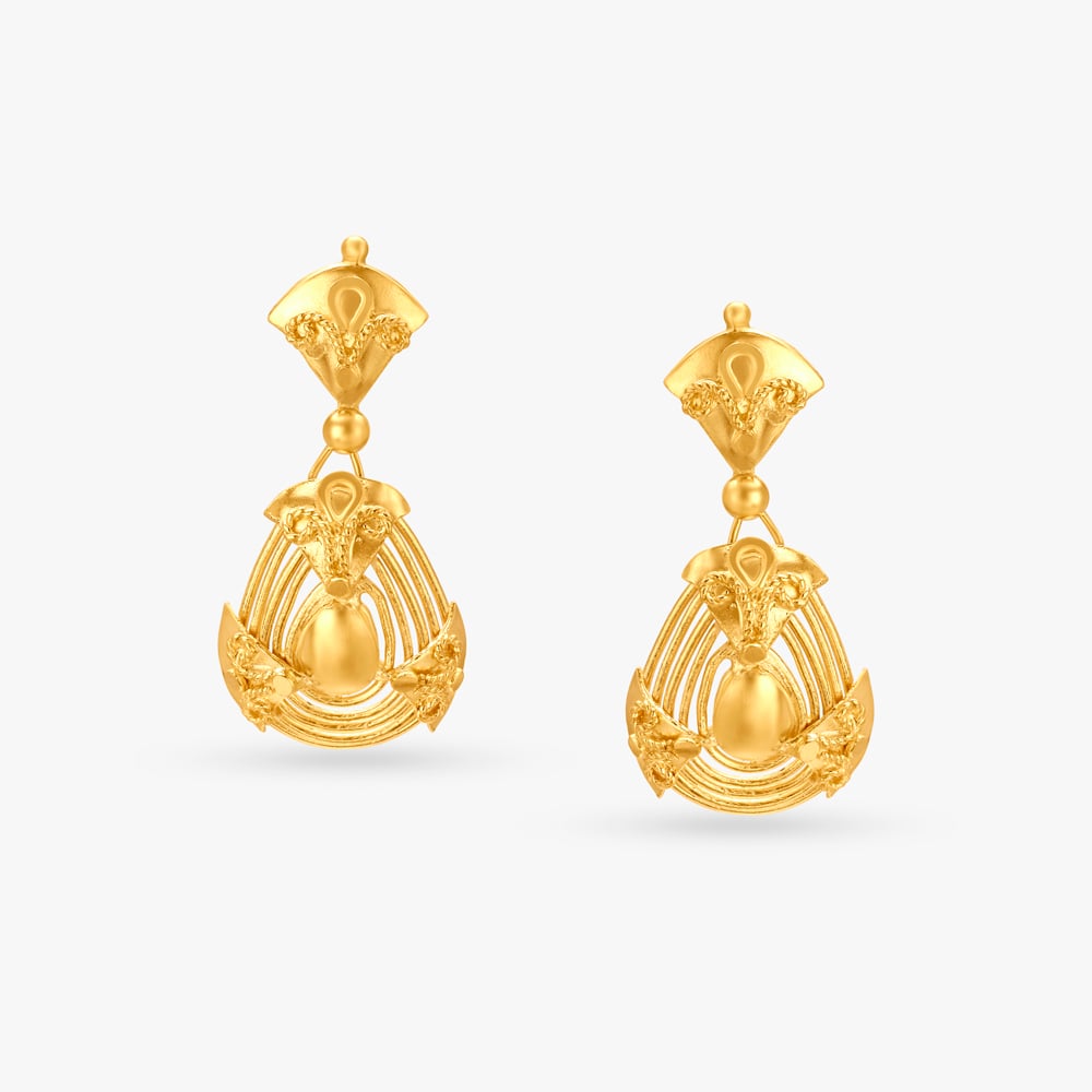 Traditional Concentric Drop Earrings