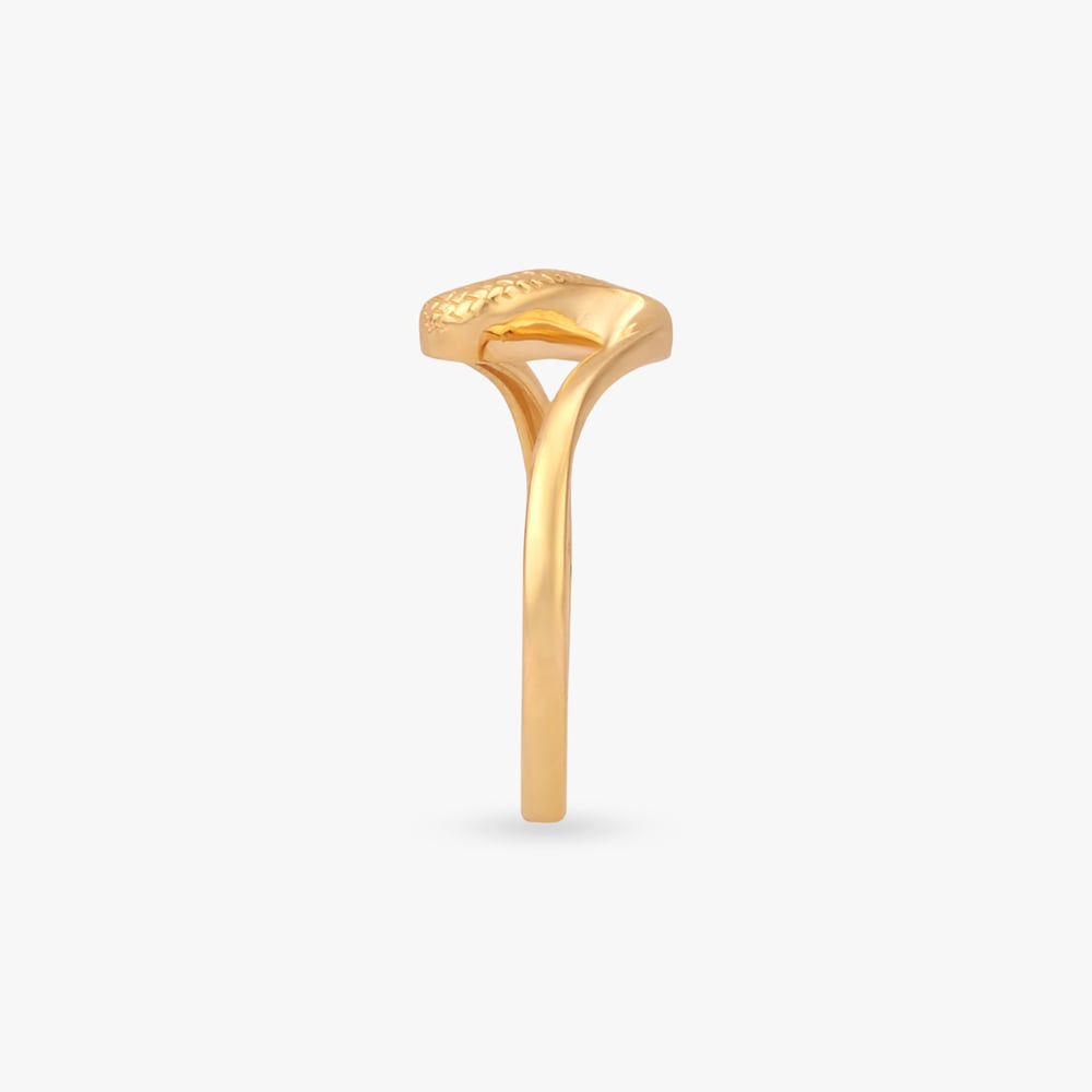 Contour Curve Gold Ring,,hi-res image number null