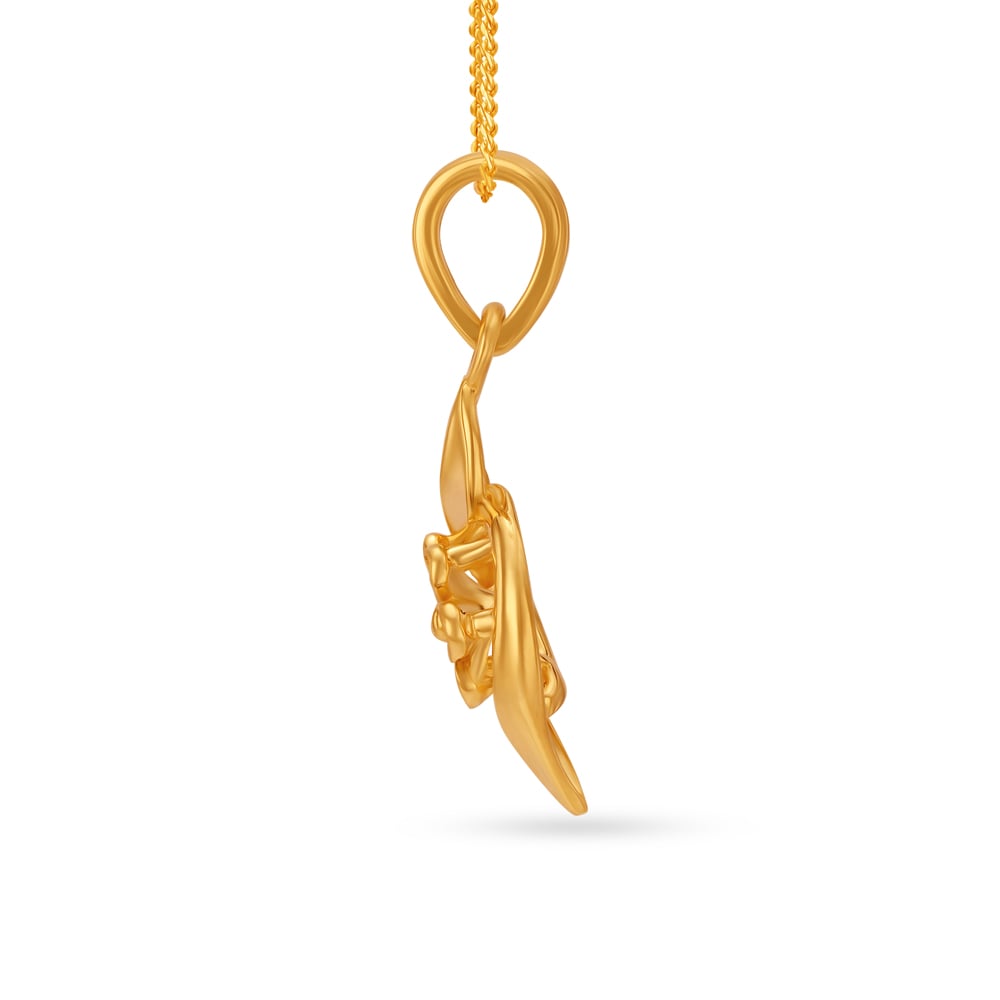 Charming Floral Gold Pendant,,hi-res image number null