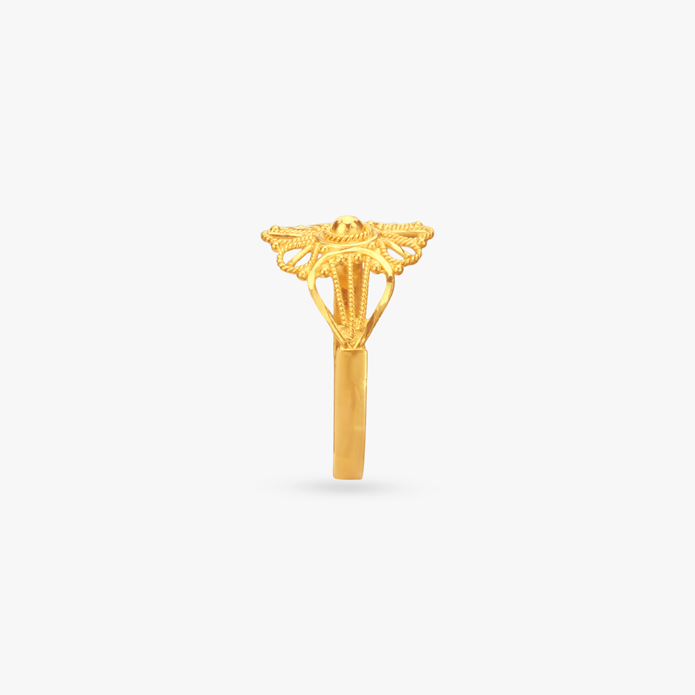 Petal Crest Gold Ring,,hi-res image number null