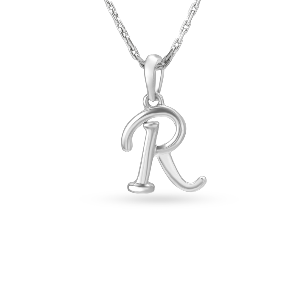 Alphabet R Platinum Pendant
