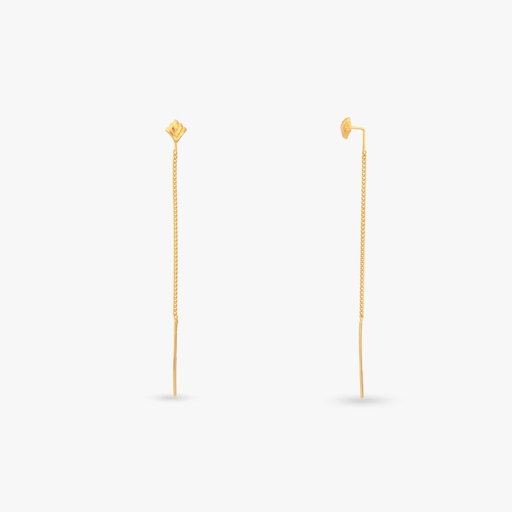 Floral Crest Gold Hoop Earrings,,hi-res image number null