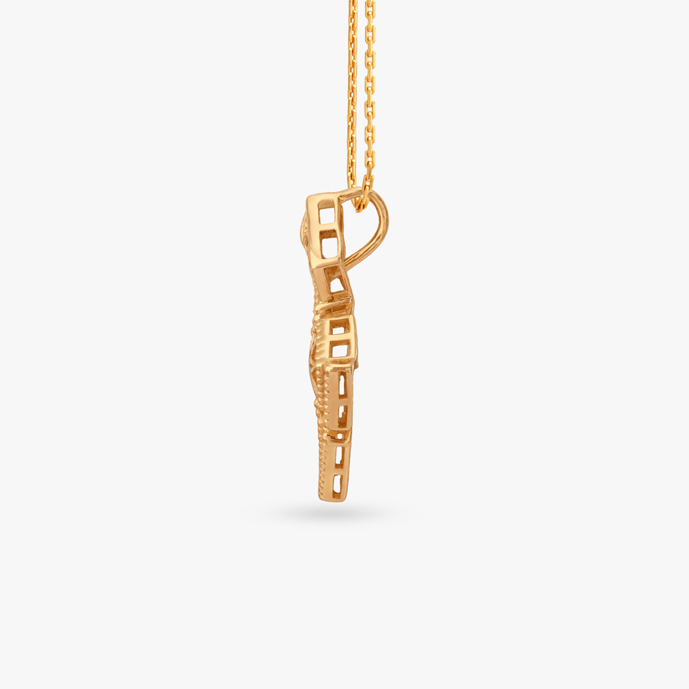 Lattice Charm Gold Pendant,,hi-res image number null