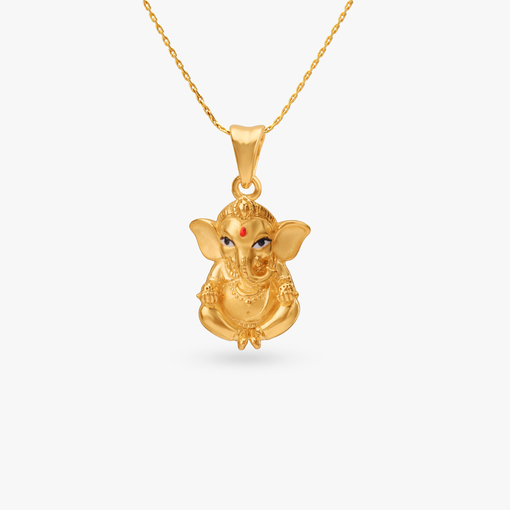 Siddhi Vinayaka Gold Pendant,,hi-res image number null