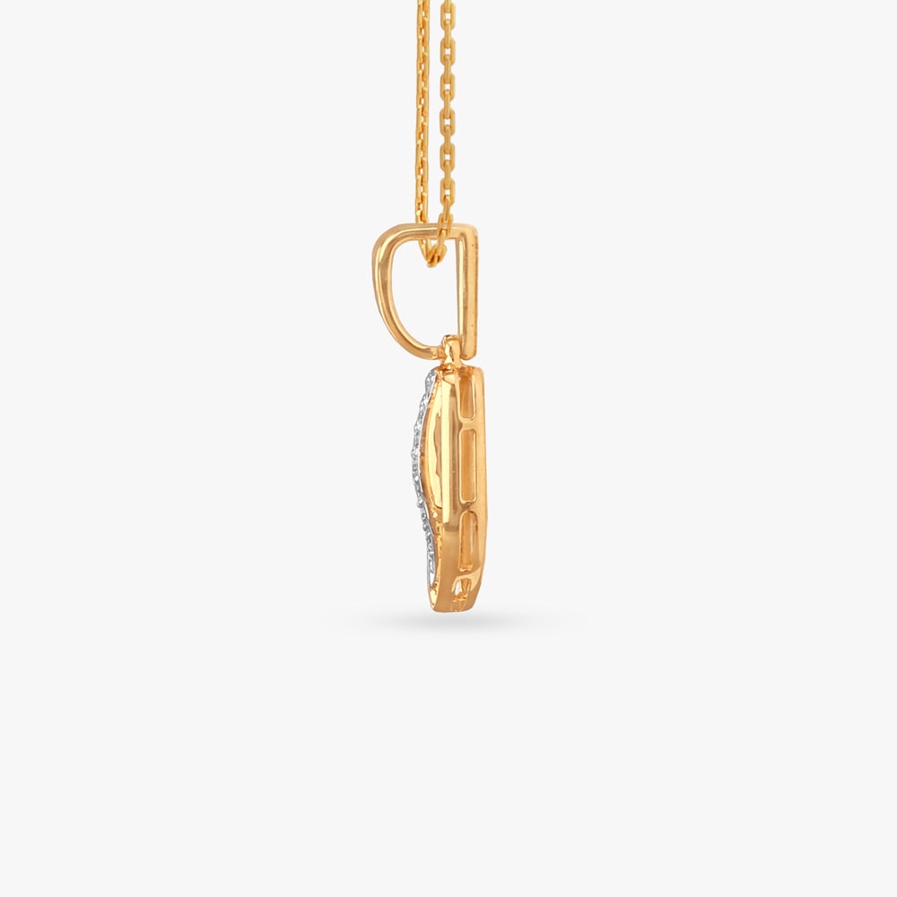 Line Art Diamond Pendant,,hi-res image number null