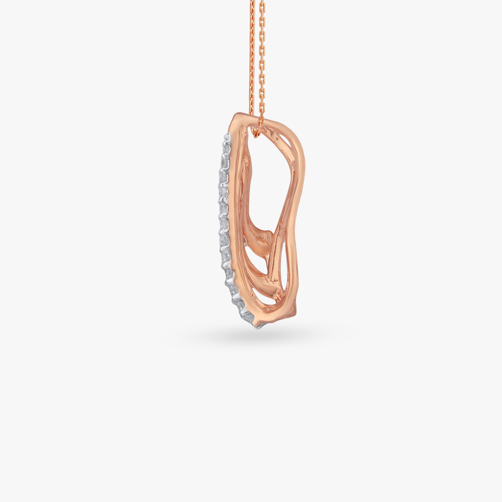 Ribbon Curl Diamond Pendant,,hi-res image number null