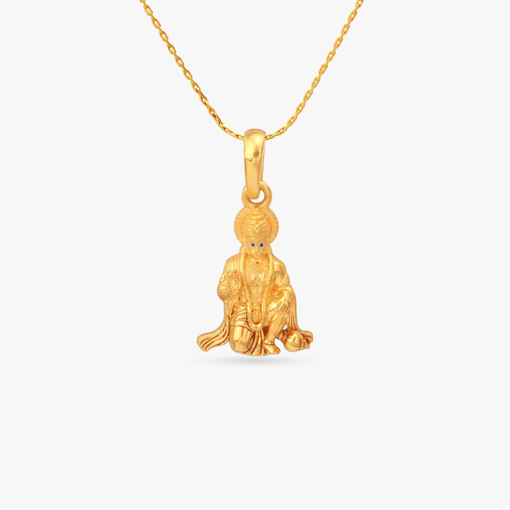 Veer Hanuman Gold Pendant for Men,,hi-res image number null