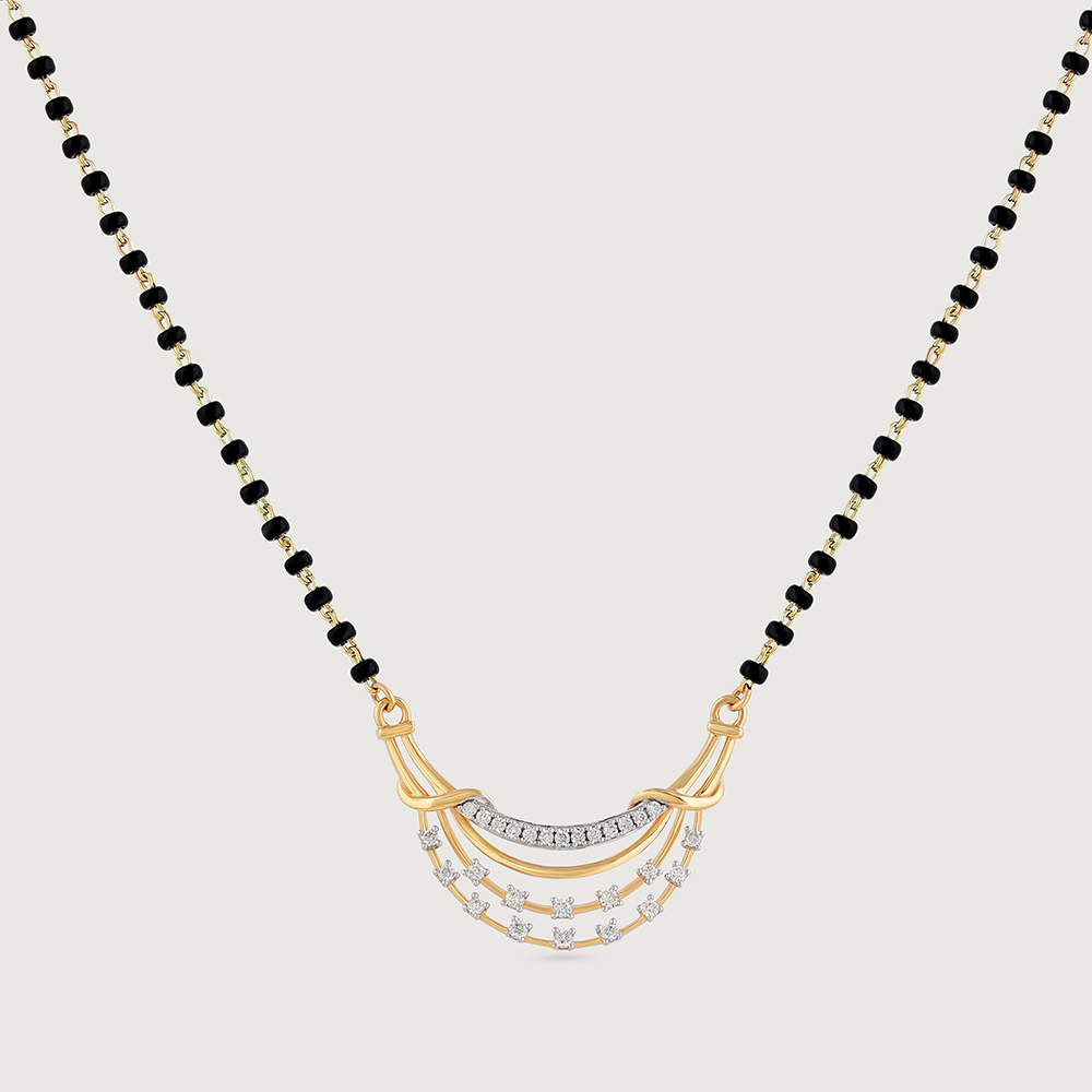 Layered Grace Gold and Diamond Mangalsutra,,hi-res image number null
