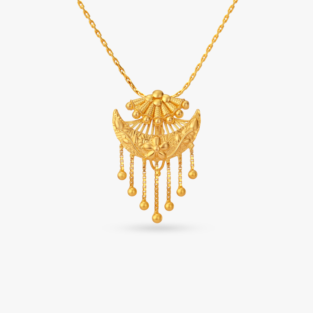 Plume Drape Gold Maang Tikka,,hi-res image number null