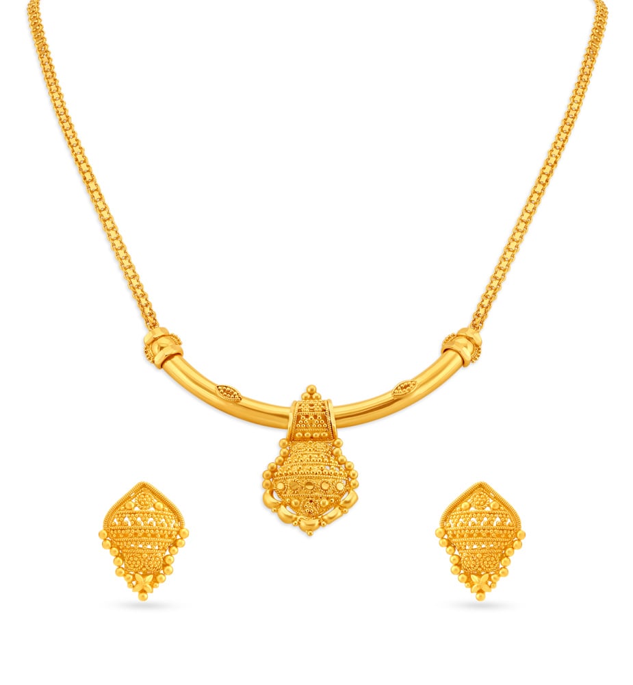 Yellow Gold Necklace Set