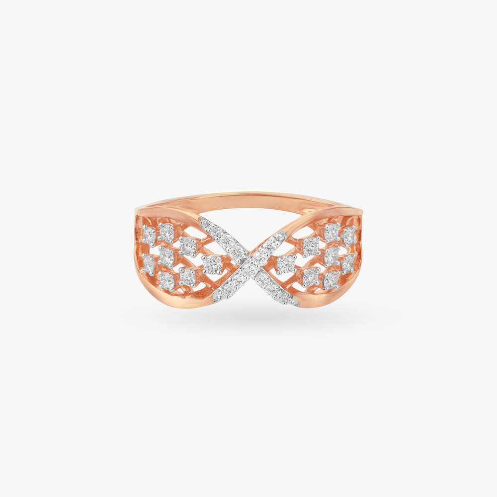 Infinity Knot Diamond Ring,,hi-res image number null