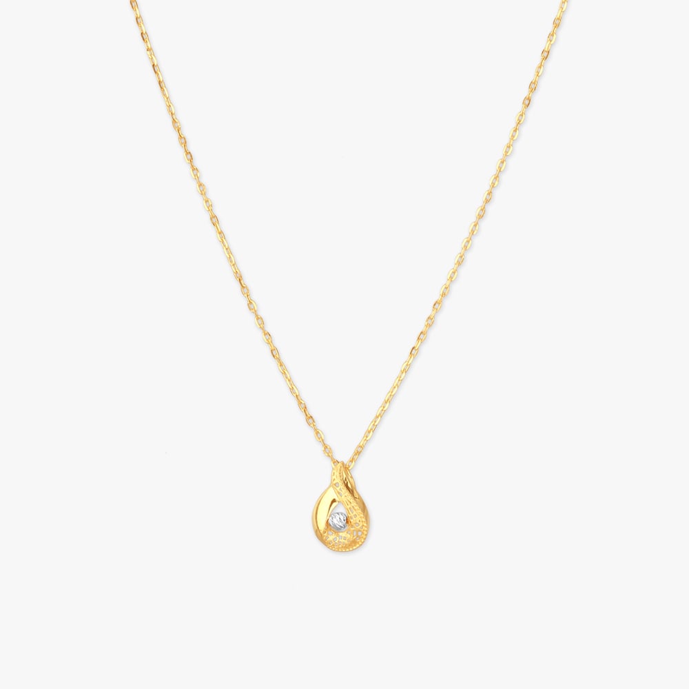 

Timeless Teardrop Gold Pendant with Chain