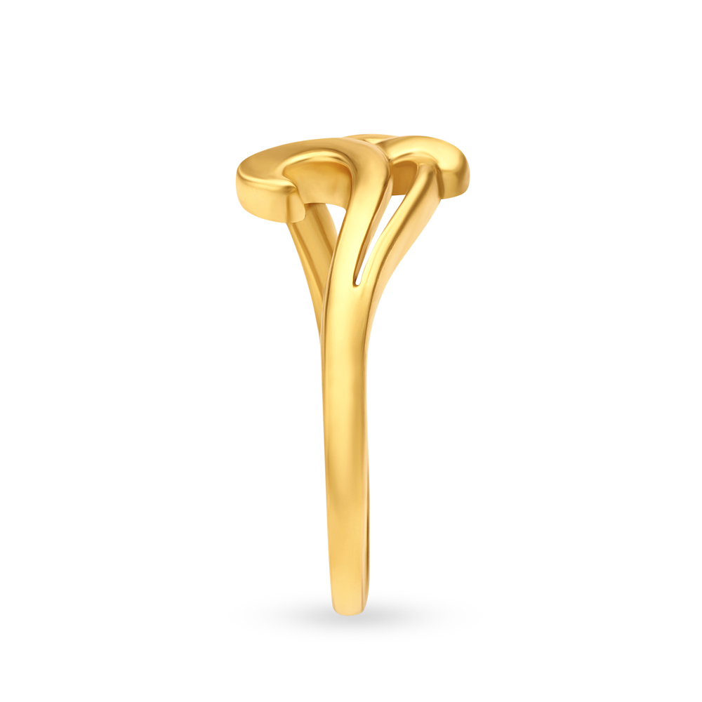 Enchanting 22 Karat Yellow Gold Abstract Motif Ring,,hi-res image number null