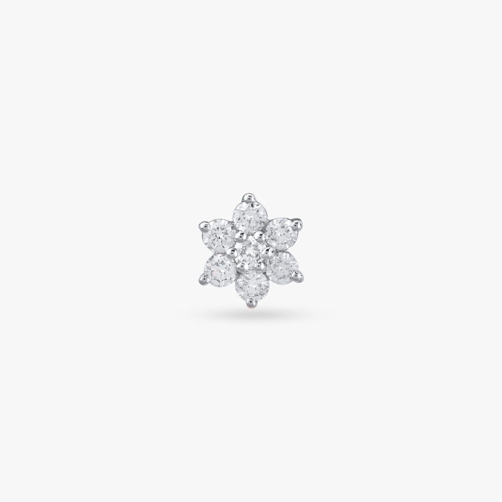 Petal Sparkle Diamond Nose Pin,,hi-res image number null