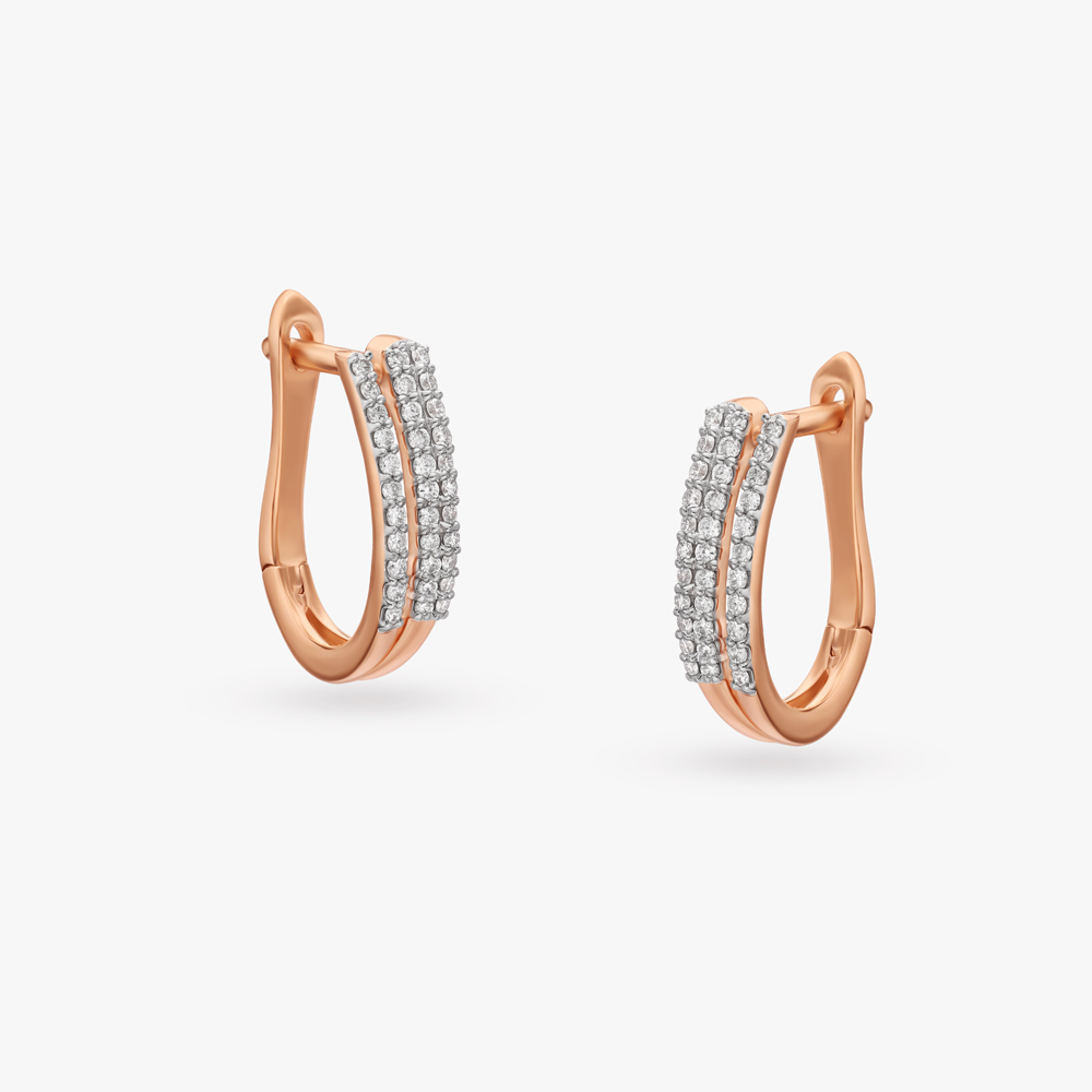 Timeless Allure Diamond Hoop Earrings,,hi-res image number null