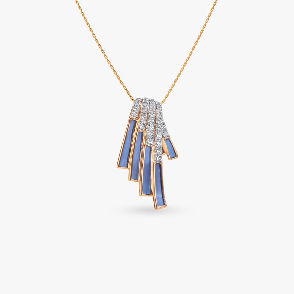 Sculpted Wing Diamond Pendant,,hi-res image number null