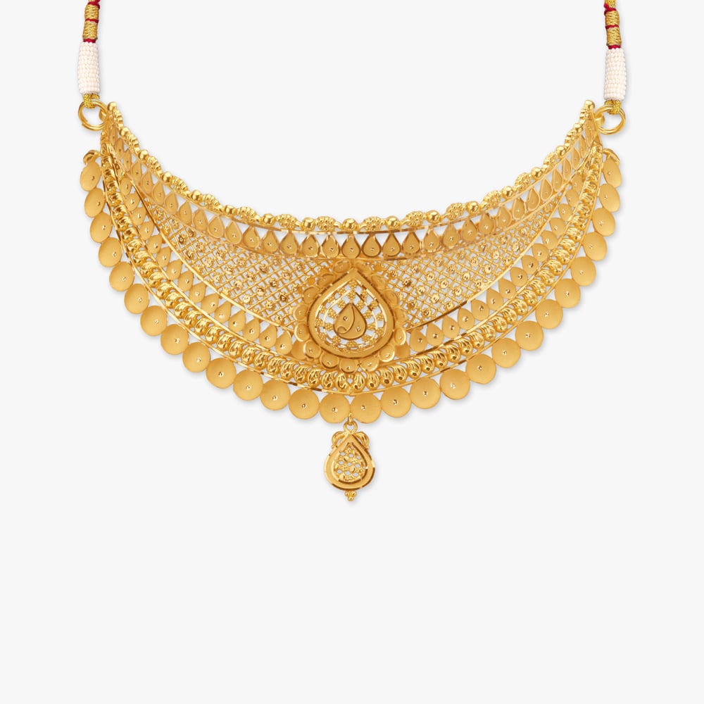 Heart Bloom Gold Necklace Set,,hi-res image number null