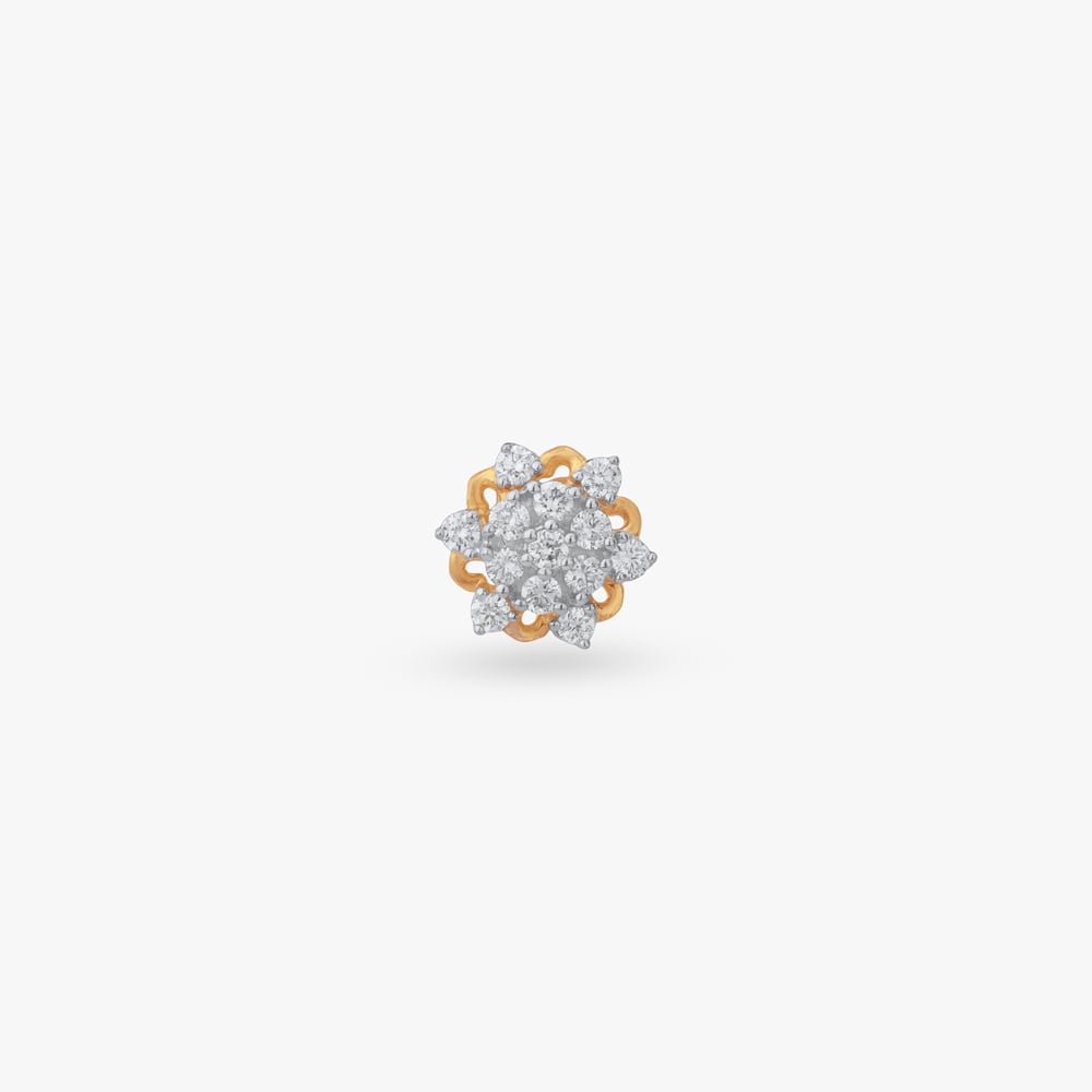 Luxe Petal Diamond Nose Pin,,hi-res image number null