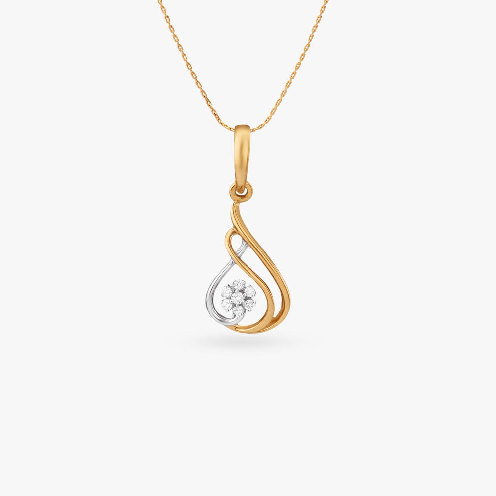 

Petal Swirl Diamond Pendant